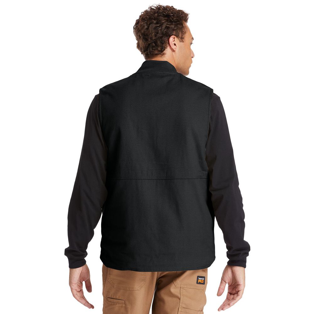 Chaleco Timberland Hombre Pro® Gritman Lined Lona Negras - Chile OIZ-103692